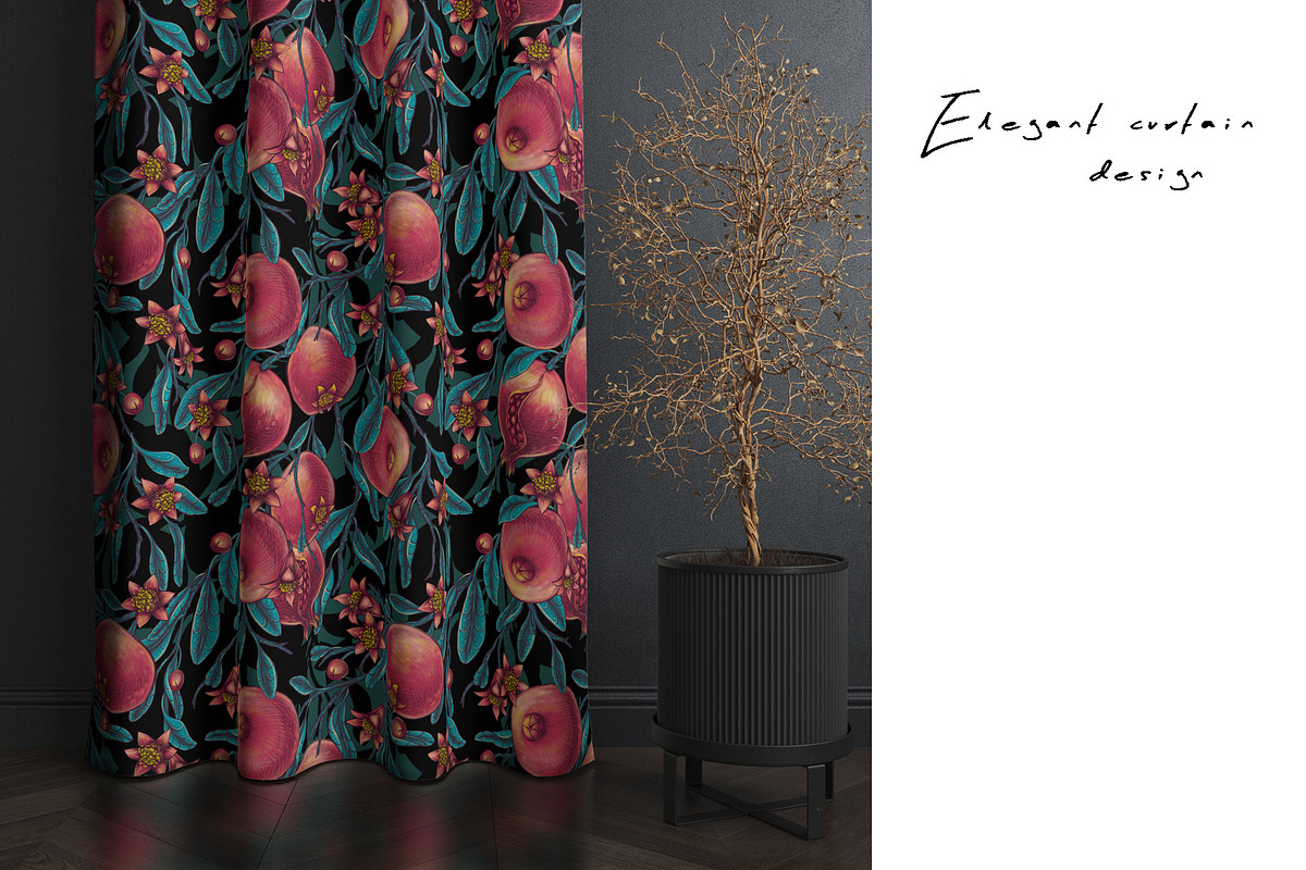 POMEGRANATE EDEN - patterns & motifs, a Decorative Illustration by Liiafis (Photo 14 of 15)