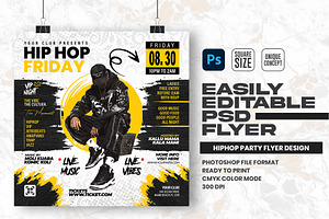 Friday Party PSD Flyer Design, a Flyer Template by Shajib Shikder
