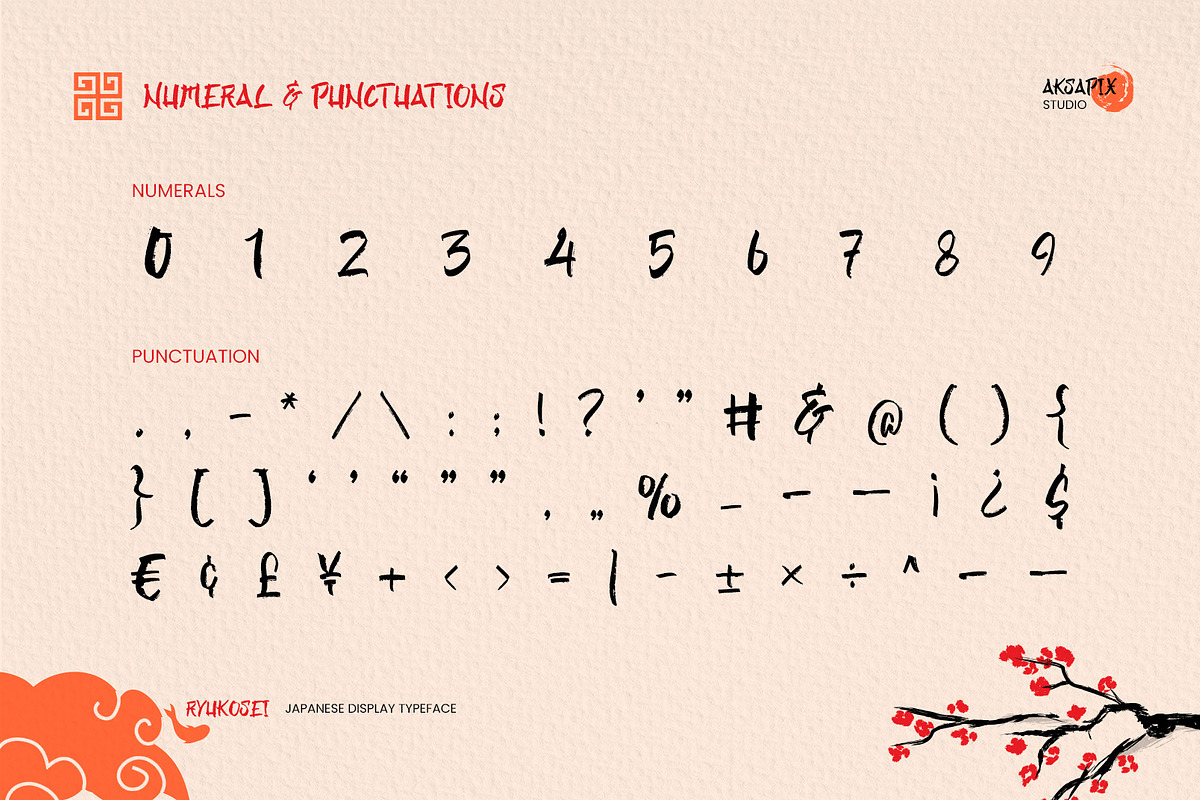 Ryukosei - Japanese Display Font, a Handwritten Font by Aksapix Studio (Photo 3 of 10)