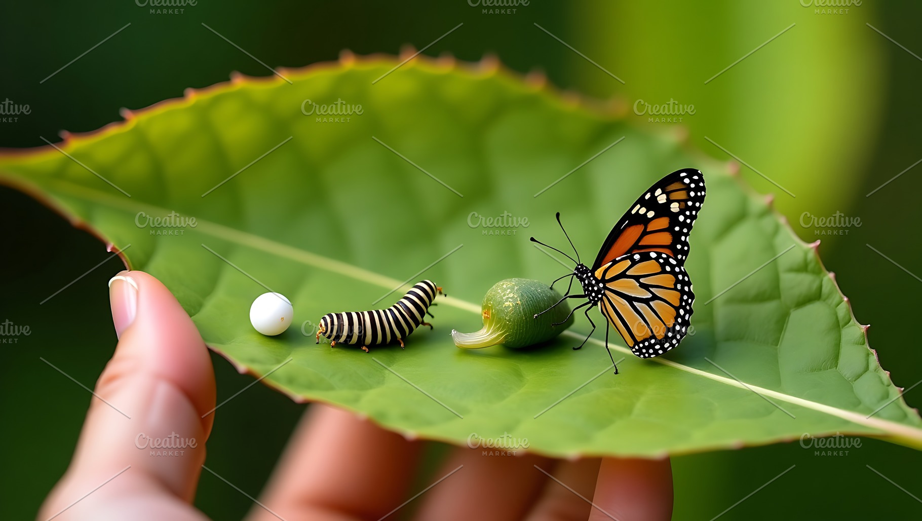Monarch butterfly life cycle stages, an Animal Photo by Artonix