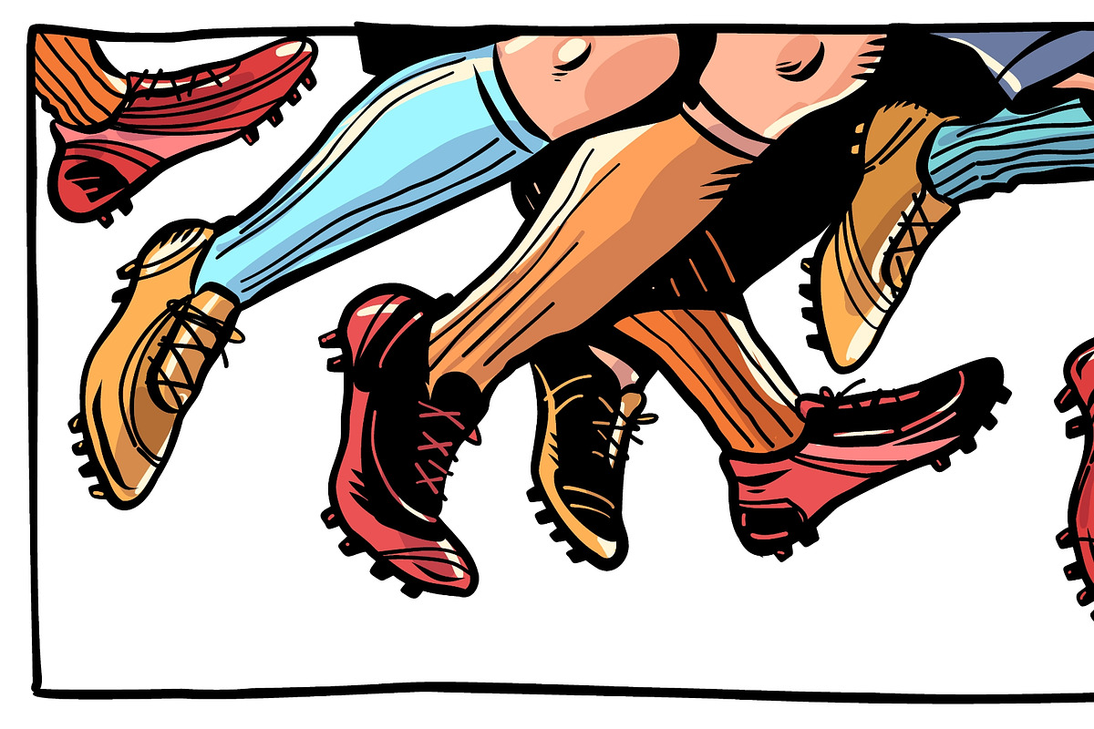 Feet playing football. International, a Sport Illustration by rogistok (Photo 3 of 3)