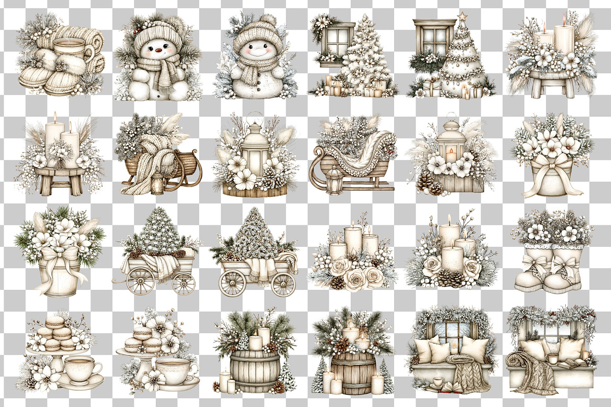 Cozy Winter Watercolor Clipart, a Seasonal Illustration by Nicolle's Colorful Art (Photo 3 of 8)