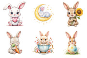 Bunny Clipart, an Illustration by DreamArtGraphic (Thumbnail 4 of 4)