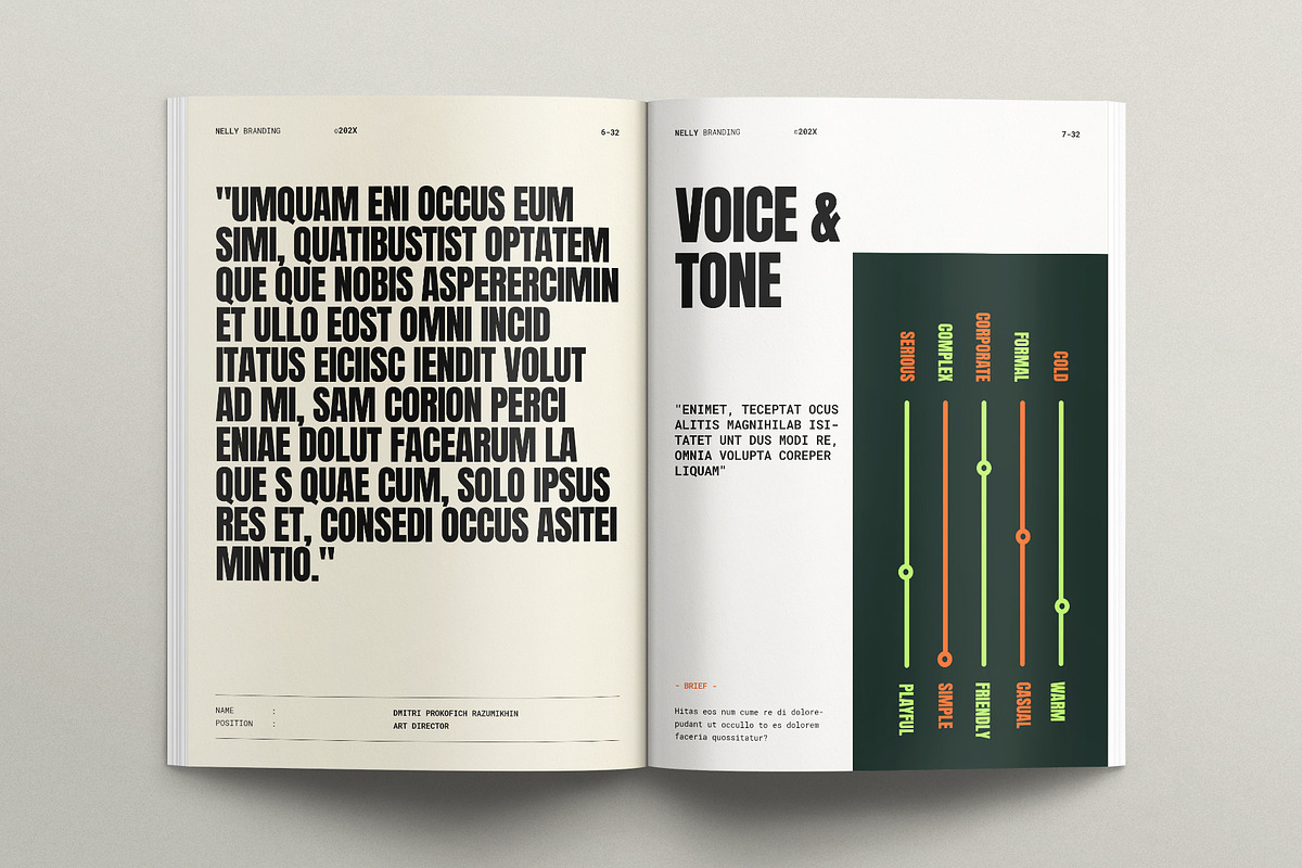 Creative Brand Identity Guidelines, a Brochure Template by E-Type (Photo 2 of 12)