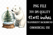 Christmas Polar Bear Sublimation, an Illustration by Designking (Thumbnail 4 of 5)