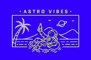 Astro Vibes 2, a Seasonal Illustration by Mangustudio (Thumbnail 1 of 3)