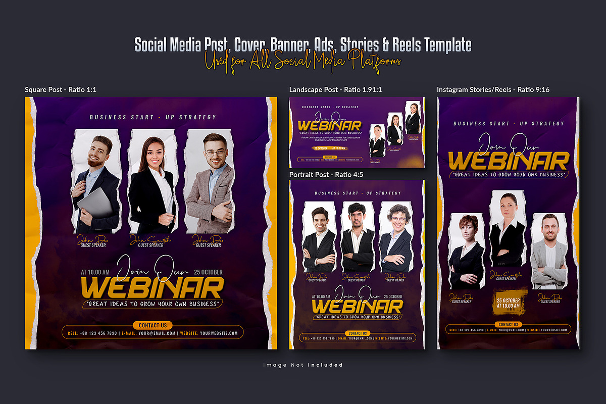 Webinar Social Media Template Bundle, a Social Media Template by Creative_View (Photo 8 of 8)