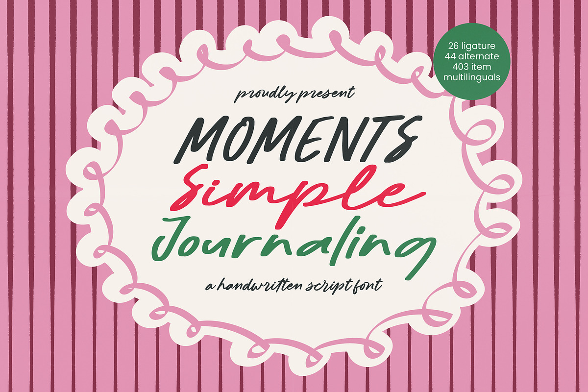 Moments Simple Journaling Script, a Script Font by Letterena Studios Script (Photo 1 of 15)
