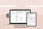 Client Dashboard Notion Template, a Templates & Theme by bellaROSEworkshop (Thumbnail 2 of 10)