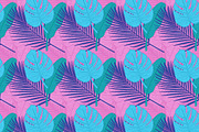 Pink tropical seamless pattern, a Pattern Graphic by Exit Graphic Shop (Thumbnail 3 of 3)