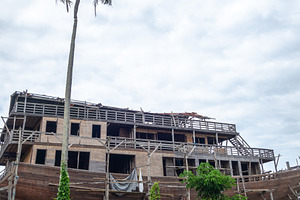 Traditional wooden boat under construction in Tana Beru, Indones, a Nature Photo by GoodGoods
