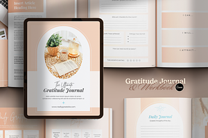 Gratitude Journal, a Stationery Template by Creatif Foundry