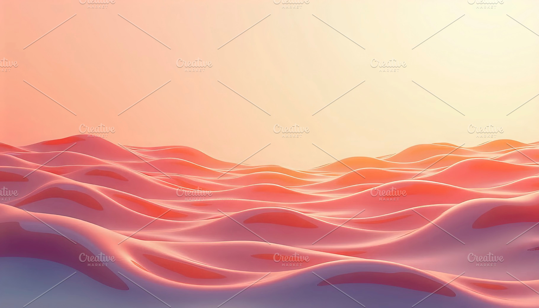 Warm Sunset Liquid Lines With Blank, a Photo by LOGOCREATIVE
