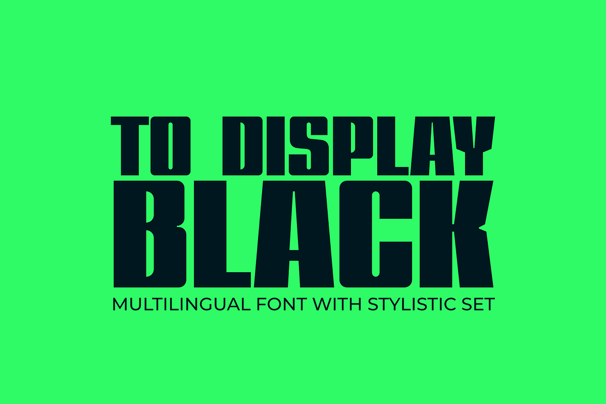 TO Display Black Typeface, a Sans Serif Font by Tomasz Ostrowski Design (Photo 1 of 10)