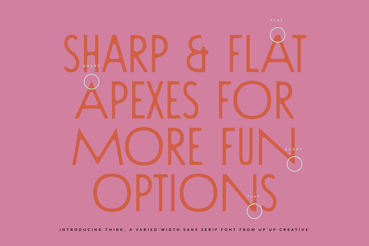Think Sans - A Varied-Width Font, a Sans Serif Font by Up Up Creative (Photo 5 of 11)