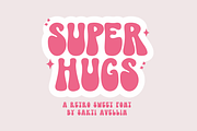 Super Hugs - Retro Sweet Font, a Handwritten Font by SaktiAvellin (Thumbnail 1 of 7)