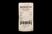 Сrumpled Receipt Mockup, a Merchandise Mockup by Design Squad (Thumbnail 3 of 3)