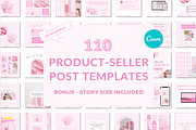 E-commerce Instagram Templates, a Social Media Template by Cate Creates (Thumbnail 2 of 8)