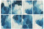 Blue Acrylic Brush Strokes Canvases, a Texture Graphic by Helga Wigandt (Thumbnail 4 of 7)