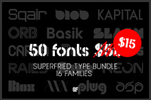 Superfried Bundle | 50 Fonts | $15