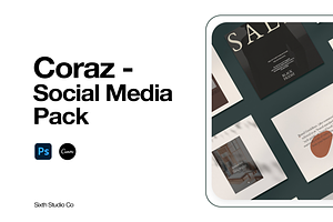 Coraz - Social Media Pack | Canva Ps