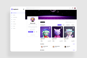NFT Collection Dashboard UI Kit, an UI Kit Template by iDoodle Studio