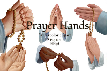 Praying hands,hands of people,rosary, a Person Illustration by AkvarelRiver
