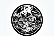 60 Eco Globe Landscape Silhouette, a Technology Illustration by Amazin_art (Thumbnail 39 of 44)