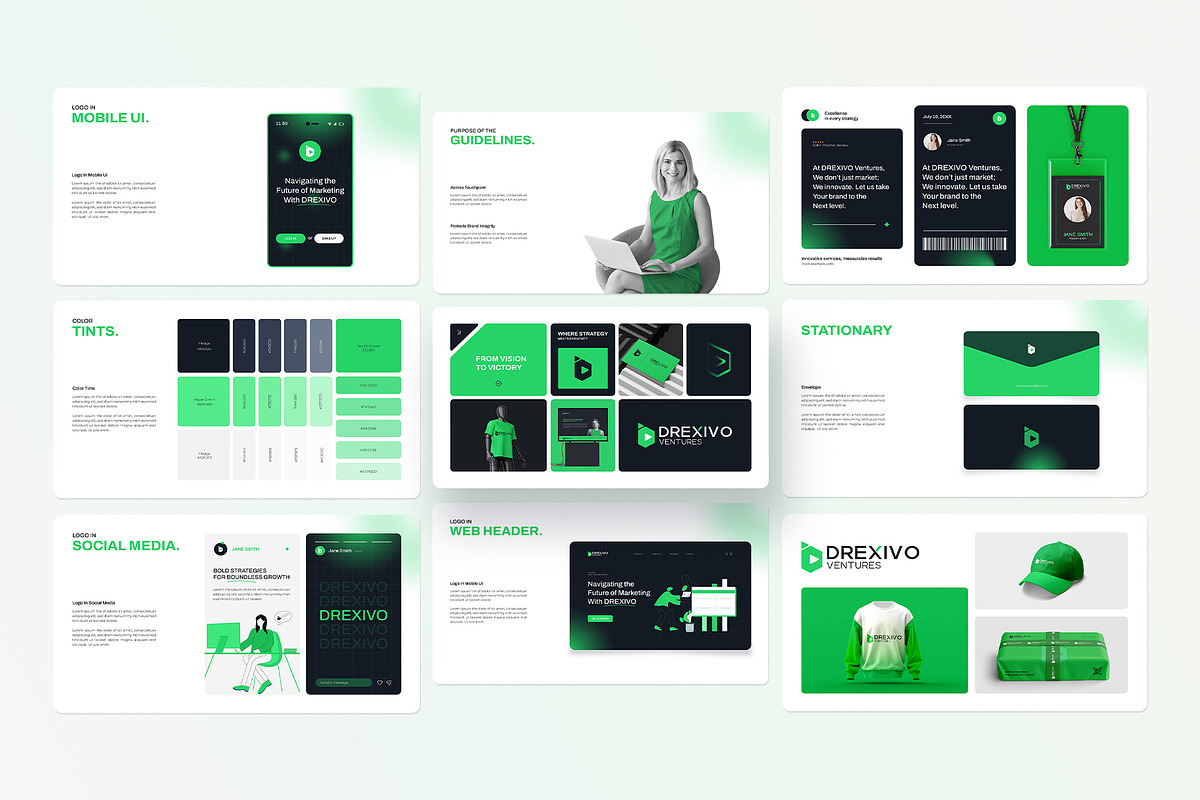 Drexivo | Brand Guidelines Template, a Branding & Logo Template by graphypix (Photo 4 of 12)