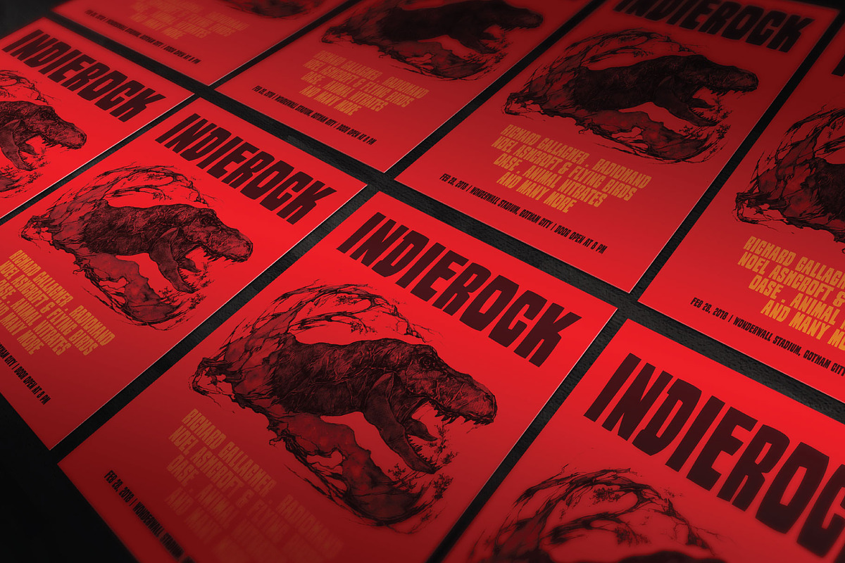 Hand Drawn Tyrannosaurus Flyer, a Flyer Template by ashenterprise (Photo 3 of 3)