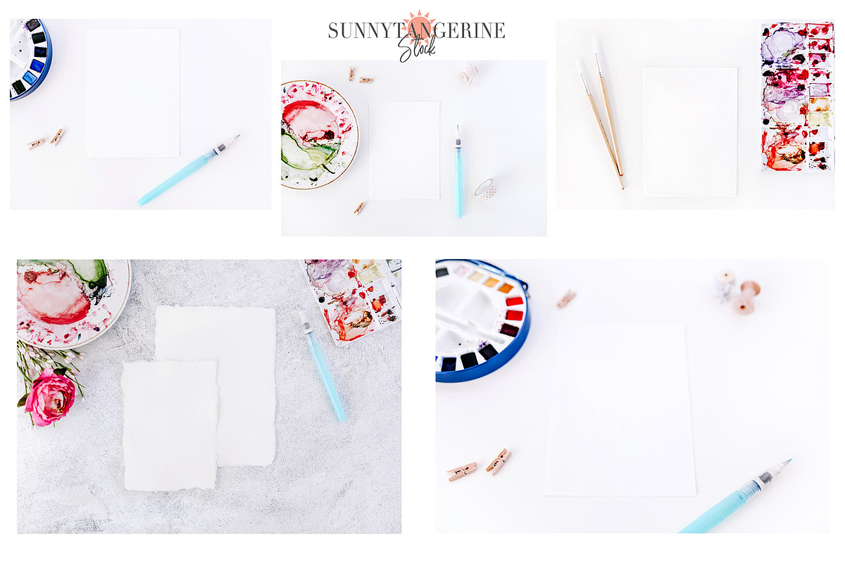 Watercolor Card&Papers Photo Bundle, an Arts & Entertainment Photo by SunnyTangerine Stock (Photo 3 of 10)