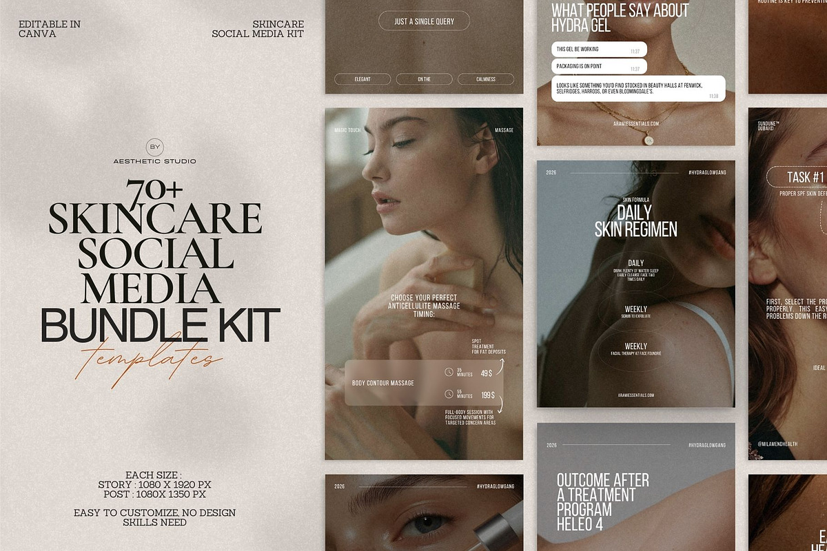 Canva Skincare Story & Post Set