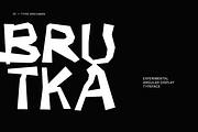 BRUTKA - Experimental Display Font, a Handwritten Font by Hasbi Creative (Thumbnail 1 of 12)