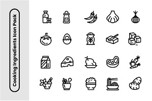 Cooking Ingredients Thick Line Icon, an Icon by Decta Store