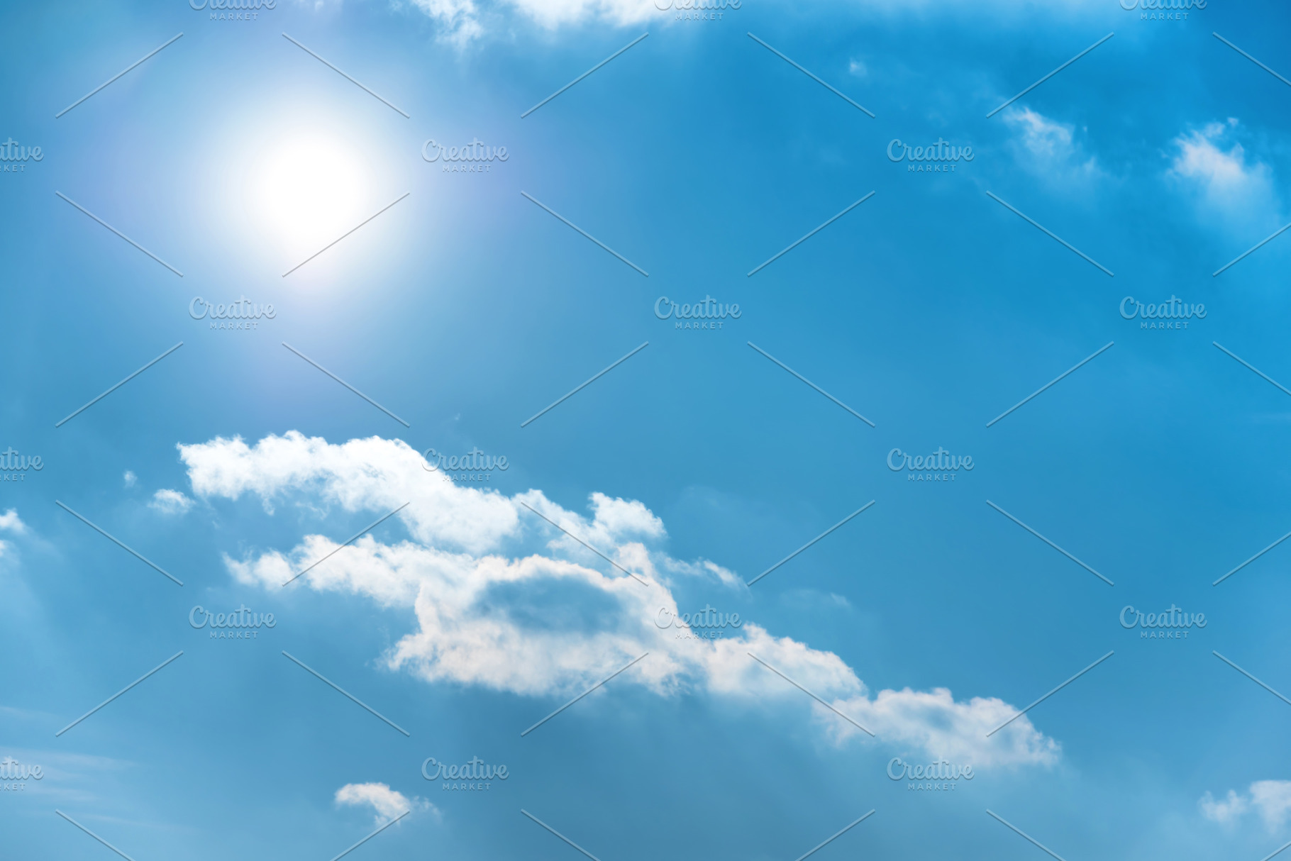Sun on the blue sky, a Nature Photo by Vapi