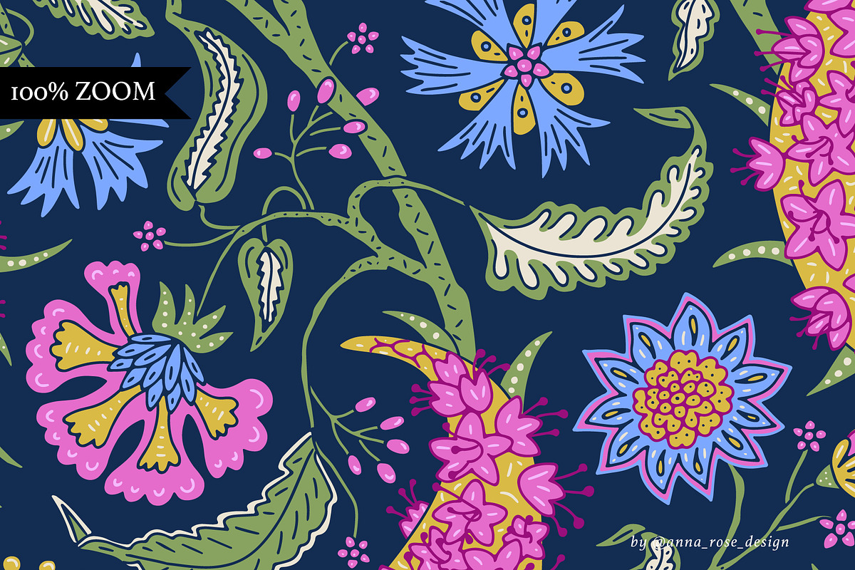 Vintage Jacobean Chintz Patterns, a Pattern Graphic by Rose Design (Photo 8 of 8)