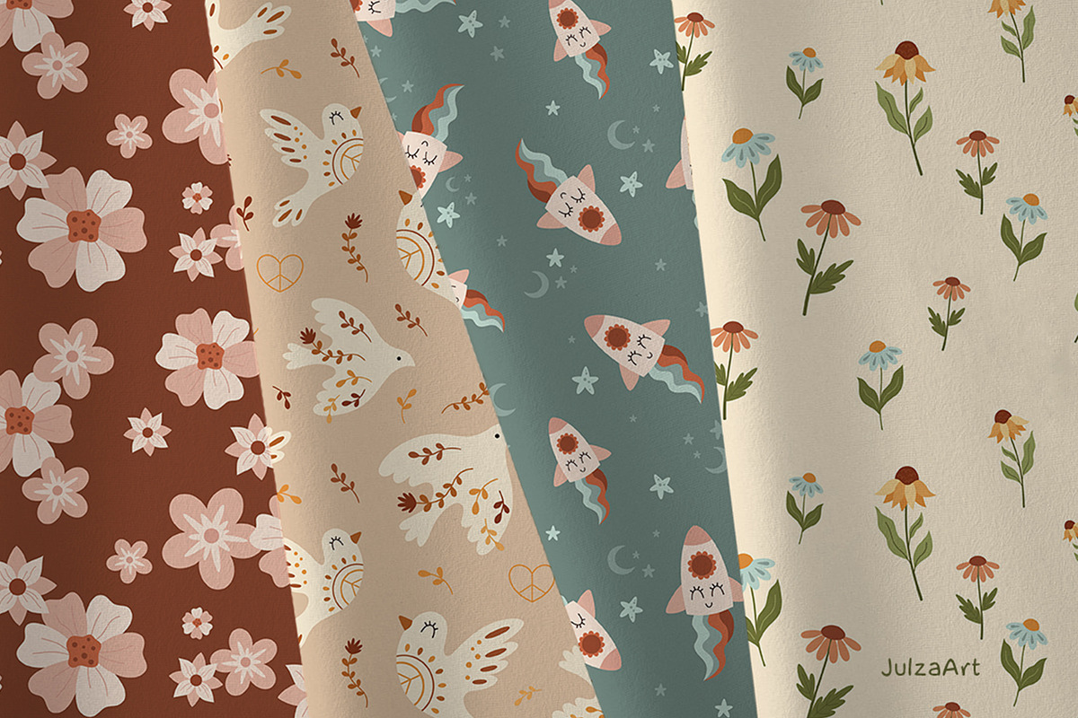 Retro groovy baby collection, a Seasonal Illustration by JulzaArt (Photo 11 of 12)