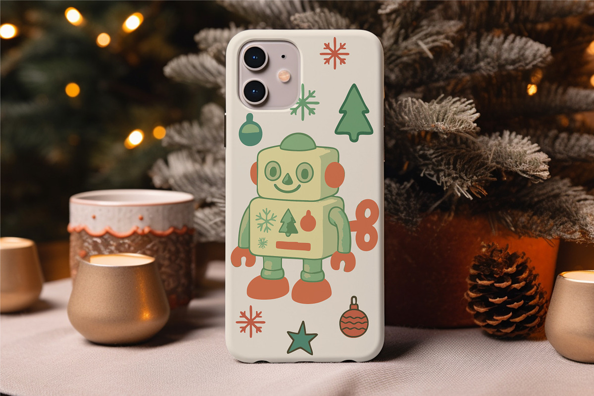 Retro Christmas Toy Robots Graphics, an Object Graphic by Blynn Pippen (Photo 7 of 26)