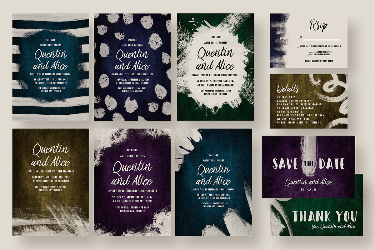 Chic, Modern, Bold & Colourful Suite, an Invitation Template by Knotted Design (Photo 1 of 11)