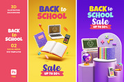 Back to School Social Media Template, a Social Media Template by TandemStock (Thumbnail 1 of 3)
