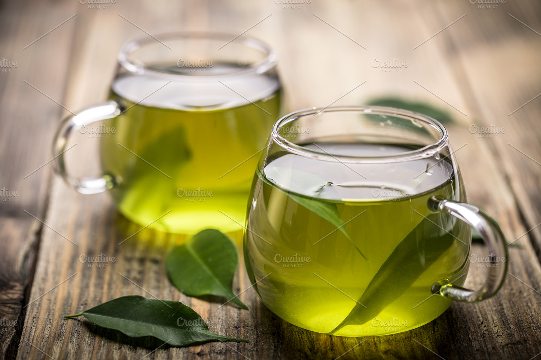 Green tea containing tea, green, and leaf, a Food & Drink Photo by Grafvision photography