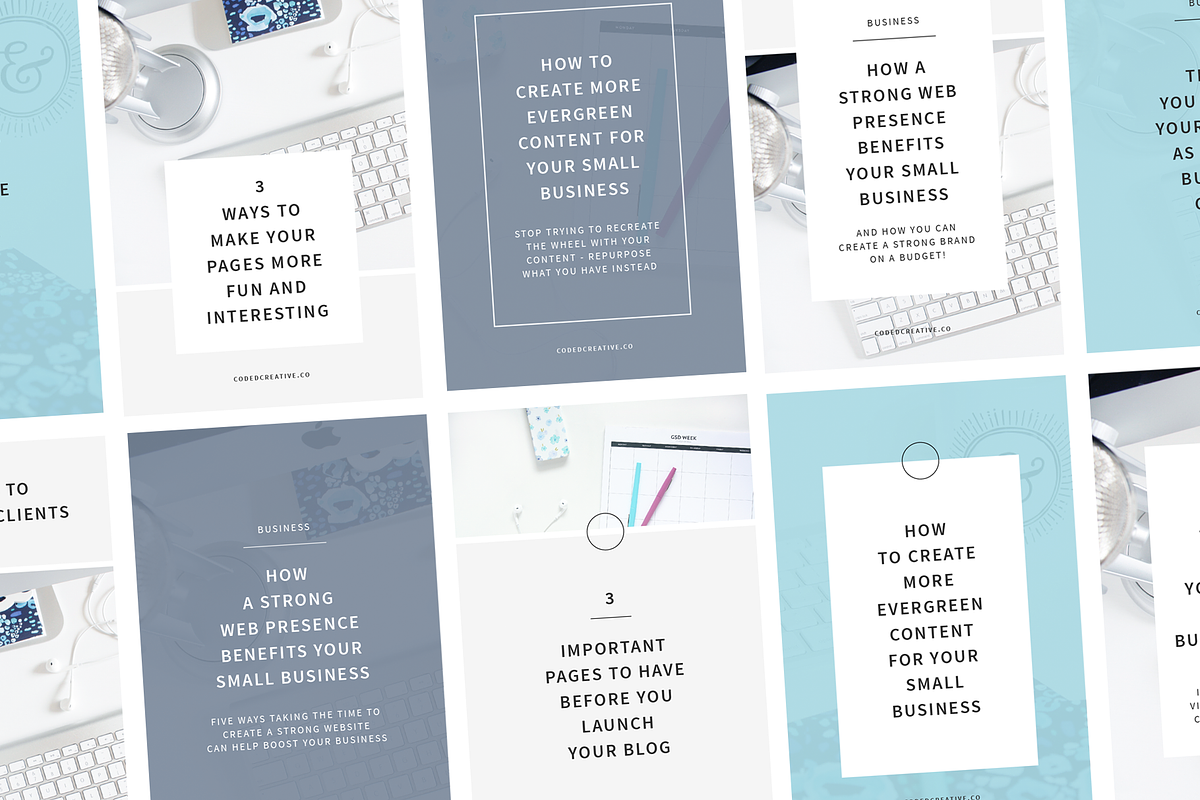 Olivia Pinterest Templates, a Social Media Template by Coded Creative (Photo 5 of 6)