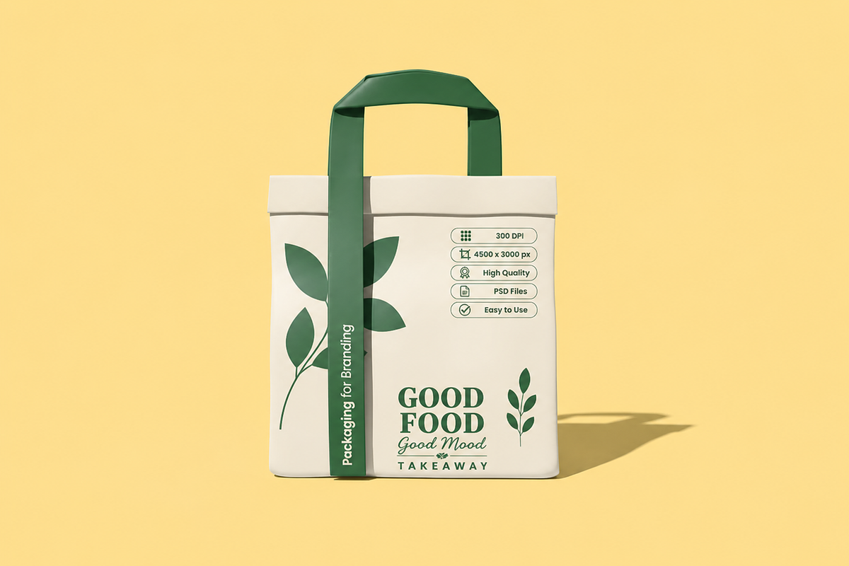Food Takeaway Packaging Mockup, an Advertising Mockup by Custom.scene (Photo 2 of 5)