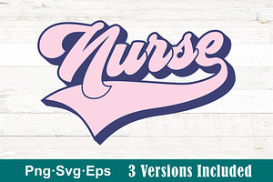 Nurse Png Svg Retro T-Shirt Design, a Graphic by JamFilledDesigns