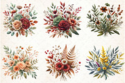 Fall Autumn Flowers And Leaves Flora, an Illustration by Libby Wishes (Thumbnail 2 of 7)