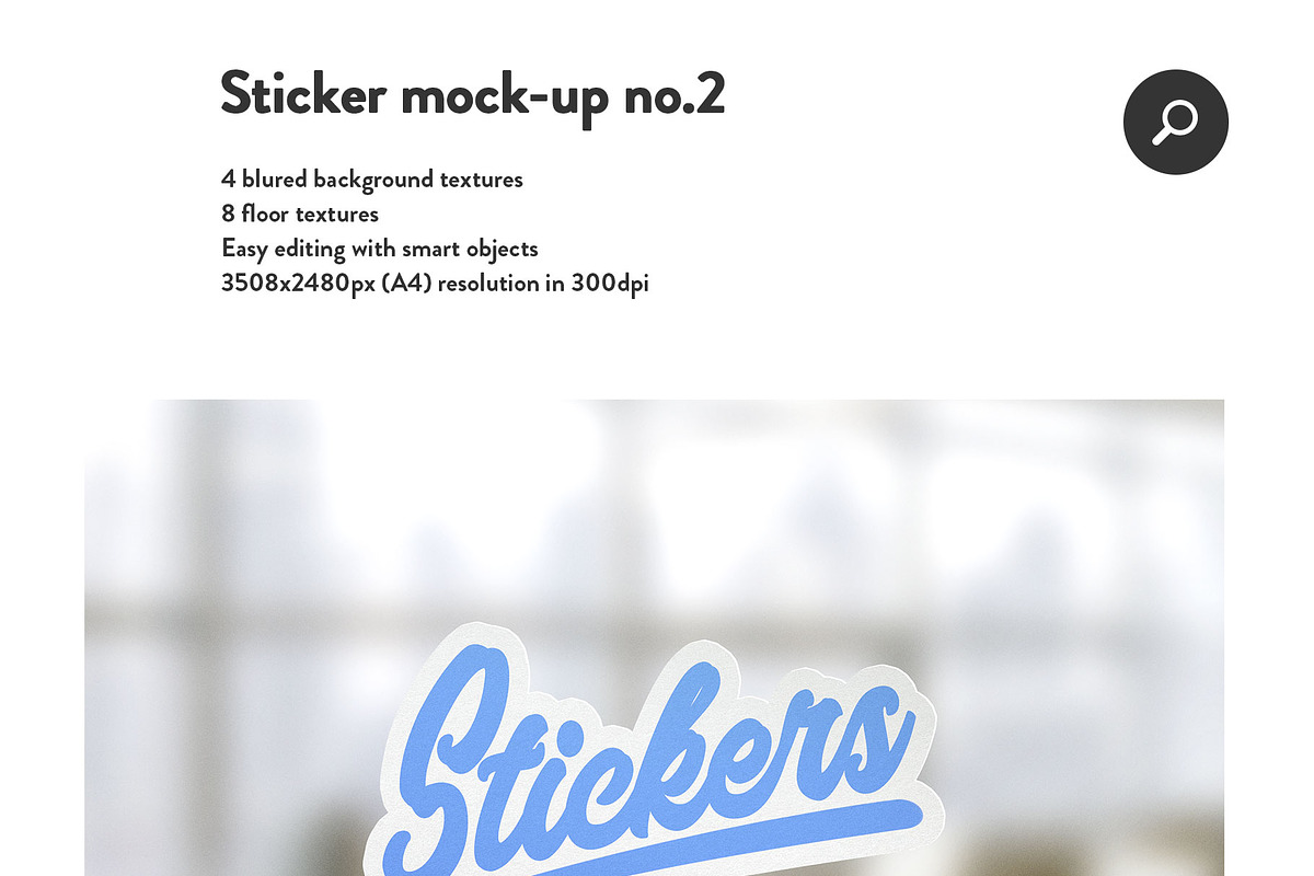 8 Sticker & logo mock bundle, a Product Mockup by PrintPixel (Photo 4 of 10)