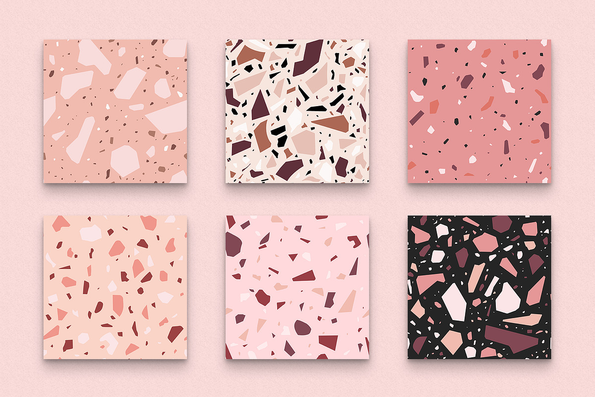 Terrazzo Seamless Patterns Vol. 001, a Pattern Graphic by Megs Lang