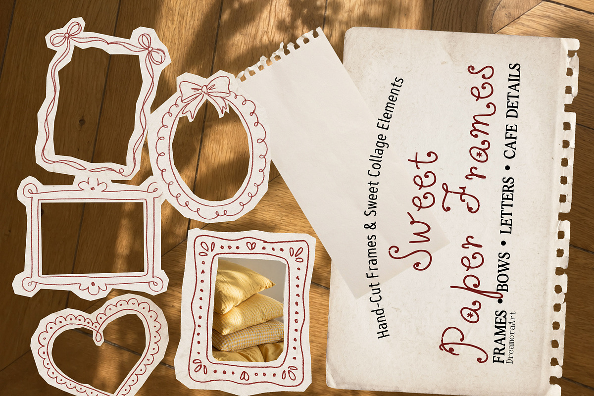 Sweet Hand-Drawn Paper Frames, an Object Graphic by DreamoraArt (Photo 4 of 8)