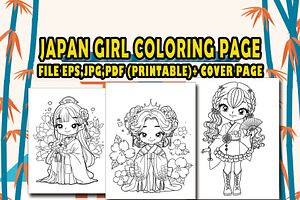 30 Japan Girl Coloring Page