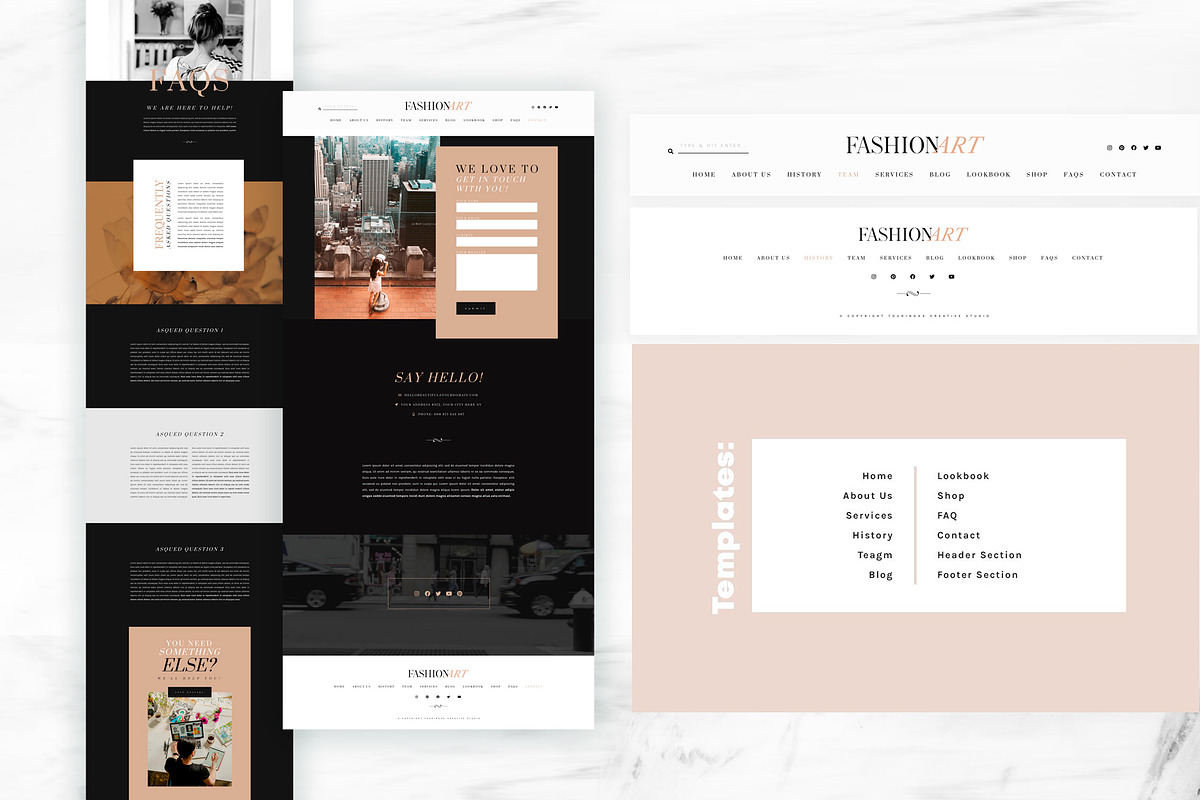 Fashion Art | Elementor Template Kit, an UI Kit Template by Touringxx Creative Studio (Photo 4 of 5)